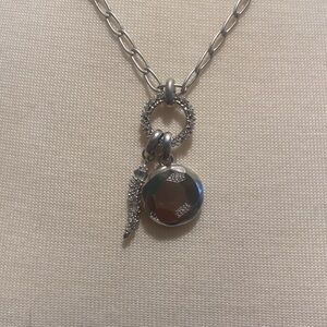 Kendra Scott Set Merrick Necklace and Three Silver Charms.